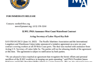 ILWU, PMA, west coast ports