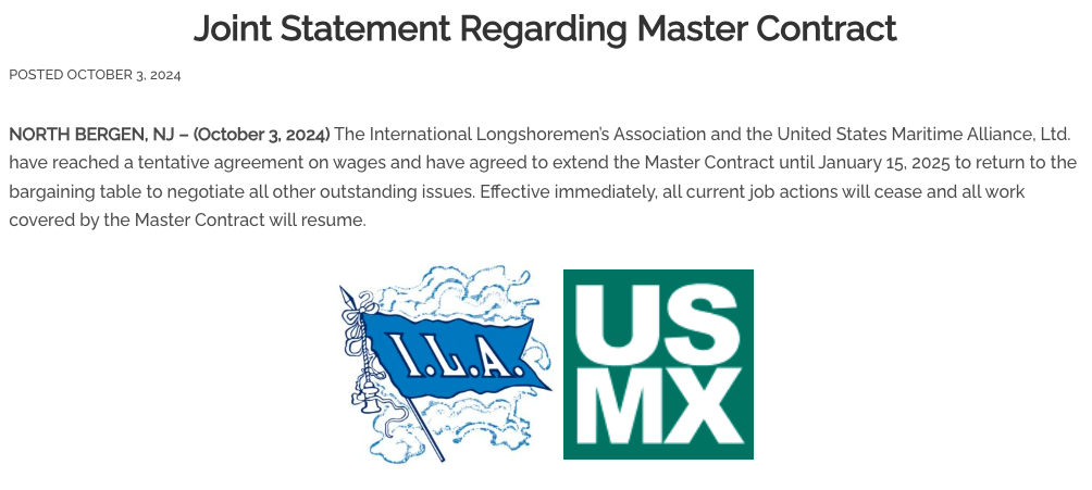 ILA, USMX, HURRICANE HELENE, PORT CONTINGENCY PLANS, Biden Administration, force majeure, ila-usmx, ila strike, usmx, collective bargaining, contract negotiations, contract renewal