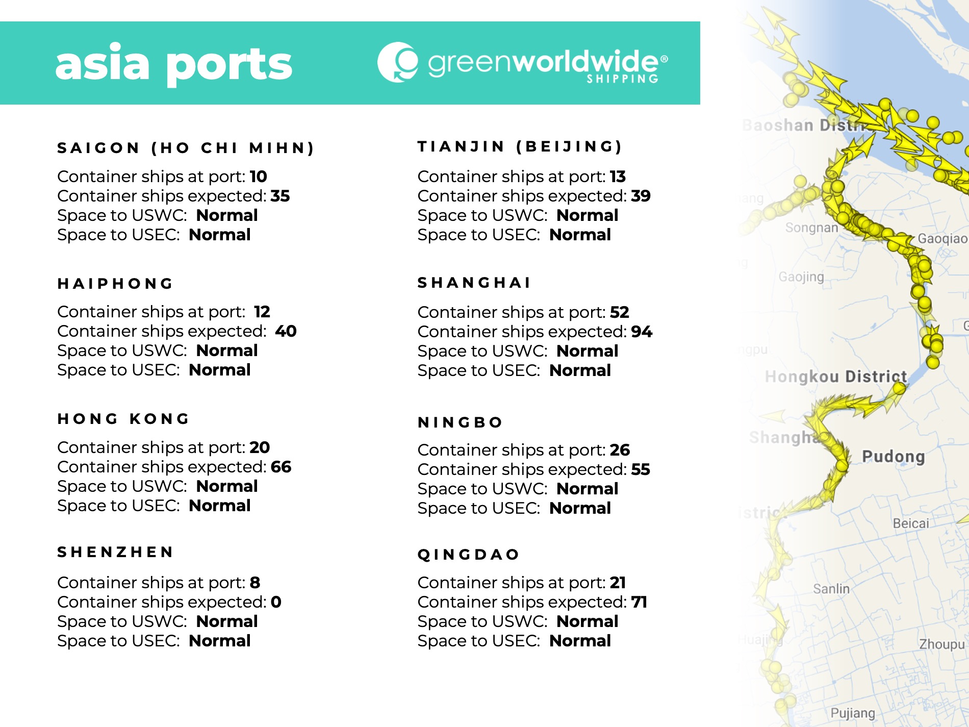 port congestion, blank sailings, blank sailing, port omissions, Ho Chi Mihn, Haiphong, Hong Kong, Shenzhen, Tianjin, Beijing, Shanghai, Ningbo, Qingdao, Lunar new year, Chinese new year, Vietnam New Year, South Korea New Year, Japan New Year, U.S. Tariffs, Trump Tariffs, trade war, executive order,