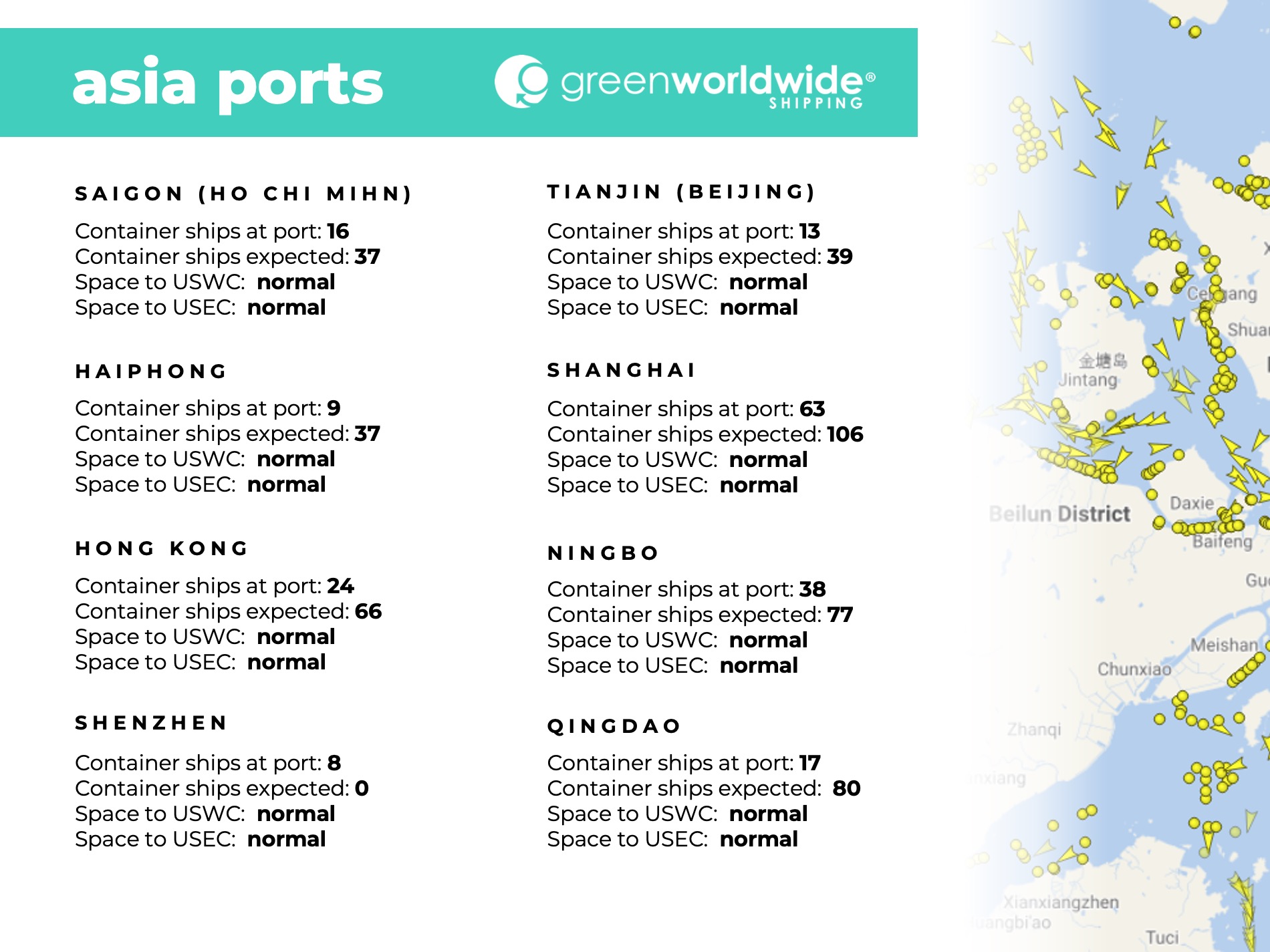 port congestion, blank sailings, blank sailing, port omissions, Ho Chi Mihn, Haiphong, Hong Kong, Shenzhen, Tianjin, Beijing, Shanghai, Ningbo, Qingdao, Lunar new year, Chinese new year, Vietnam New Year, South Korea New Year, Japan New Year, U.S. Tariffs, Trump Tariffs, trade war, executive order,